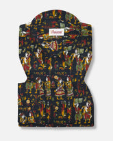 Steampunk Print Shirt - Jaipuri Crown